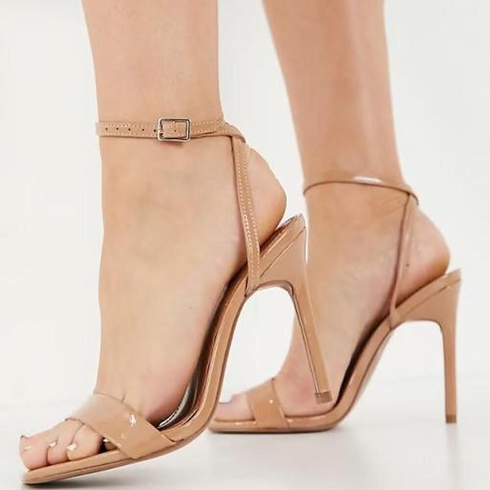 ASOS design nala barely there nude heeled sandal